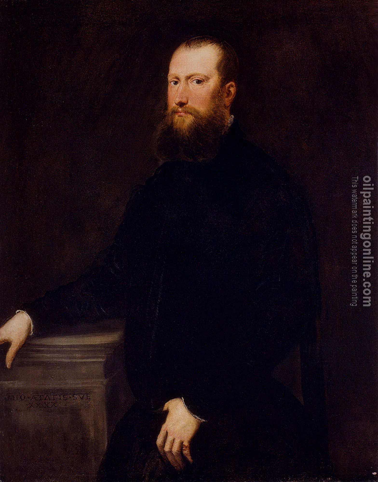 Jacopo Robusti Tintoretto - Portrait Of A Bearded Venetian Nobleman